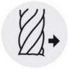 Fraise conique, forme C, 45°, Ø d1 - js16 : 20,0 mm, Long. totale l1 63 mm, Hauteur de coupe b - js 14 5,0 mm, Ø queue d2 - h6 : 12 mm, Dents : 8