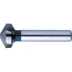 Fraise conique 120°, à chanfreiner et ébavurer, Ø nominal : 12,4 mm, Plus petit Ø 3,2 mm, Long. totale 53 mm, queue Ø 8 mm