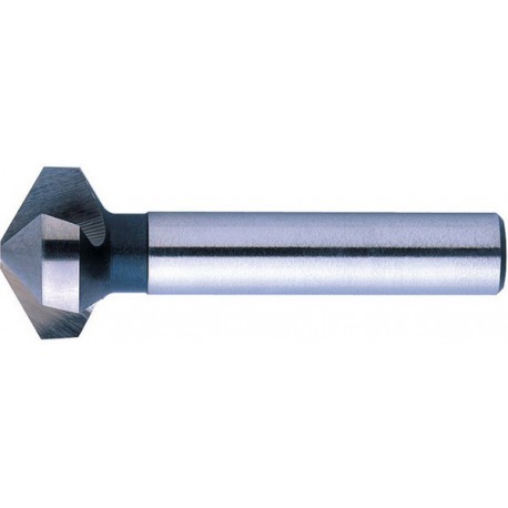 Fraise conique 120°, à chanfreiner et ébavurer, Ø nominal : 16,5 mm, Plus petit Ø 3,7 mm, Long. totale 56 mm, queue Ø 10 mm