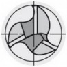 Microfraise extra courte, type N, en carbure monobloc, surface recouverte de TiAIN, Ø d1 - h10 : 2,00 mm, Long. totale l1 35 mm, Long. coupe l2 4 mm
