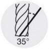 Fraise cylindrique courte, type N, queue HB - UF, en carbure monobloc, INOX, surface recouverte de TiAIN, Ø d1 - e8 : 3,0 mm, Long. totale I1 45 mm
