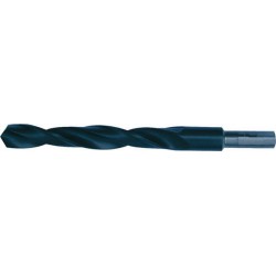 Foret hélicoïdal avec queue cylindrique dégagée, en acier à coupe rapide, type N, DIN 338, surface sans revêtement, Ø h8 : 17,50 mm, Long. totale 191 mm