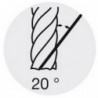 Fraise d'ébauche longue, en carbure monobloc, Ø d1 - js14 : 10,0 mm, Long. totale l1 72 mm, Long. coupe l2 22 mm, Ø queue d2 - h6 : 10 mm, Dents : 4