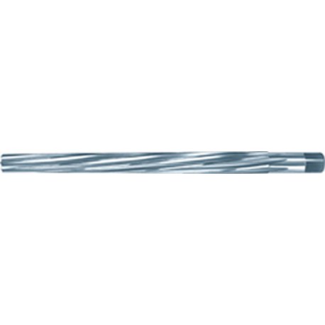 Alésoir à main pour trous de goupilles coniques, Ø nominal : 8,00 mm, Petit/grand Ø 7,90/10,80 mm, Lames de 145 mm, Long. totale : 180 mm