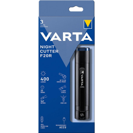 Pile VARTA Night Cutter F20R Mit Li-Ionen Akku (Par 2)