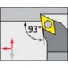 Porte-outils ISO 93° SDJCR/L, Désignation : SDJCR 2525 M11, Queue vierkant 25 x 25 mm, Dimensions l 150 mm, Dimensions l1 : 33 mm
