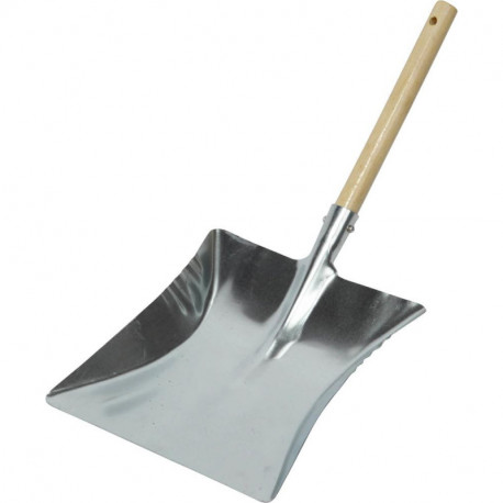 Pelle à poussière 22cm tôle acier avec manche bois