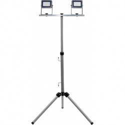 Lampe de travail LED Flare 2x15W trépied argent-anthracite (Par 2)