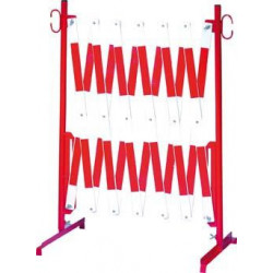 Barrière extensible 36x10m rouge/blanc