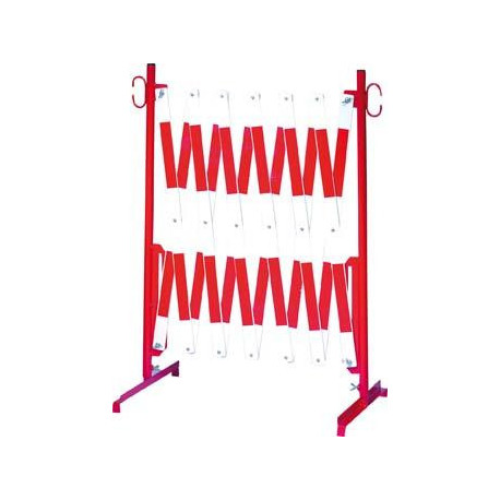 Barrière extensible 40x10m rouge/blanc