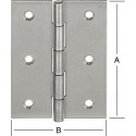 Charnières 50X39 mm acier inoxydable(V2A)