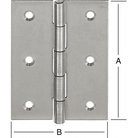 Charnières 60X46 mm acier inoxydable(V2A)