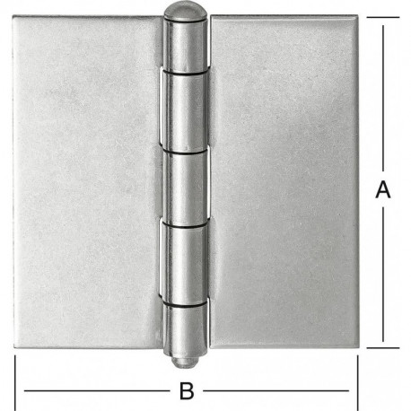 Charnières 63x63mm acier inoxydable V2A
