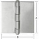 Charnières 75x75mm acier inoxydable V2A