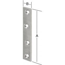 Plaque de connexion 100x15mm acier inoxydable V2A