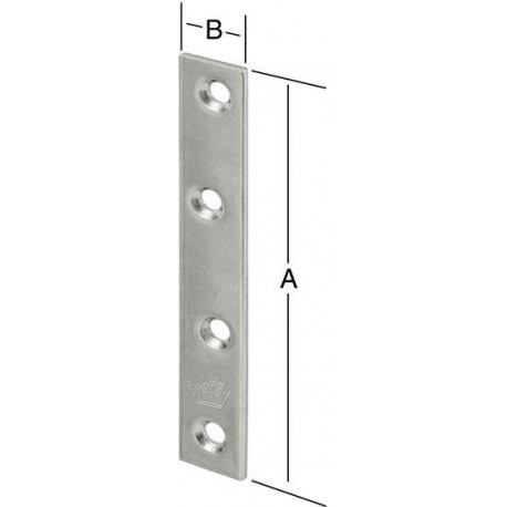 Plaque de connexion 100x15mm acier inoxydable V2A