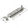 Loquet de fenêtre 100x35mm droit. inox V2A
