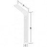 Support console aluminium 150X200 mm blanc
