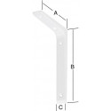 Equerre alu 65x100 mm blanc