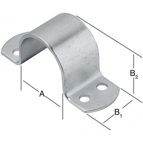 Collier de serrage 61x40x55mm galva