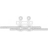 Collier de serrage duplex, acier, électrozingué 5.0mmx50 M5 (Par 50)