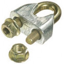 Serre-câble de sécurité, similaire à EN 13411-5 (anciennement DIN 1142), acier galvanisé, chromaté jaune. 6mm/M6 1/ 4 (Par 100)