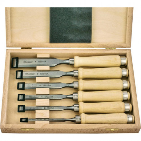 Jeu de burins 174HK 6 pcs. dans un coffret en bois