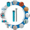 Cheville TOX Aqua Stop Pro 6/38 + vis en boîte ronde á40