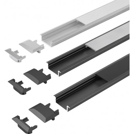 Profil ChannelLine C opal 10Set L2m Alu-+ profil de couverture