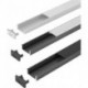 Profil LED ChannelLine D noir L3m Alu + profil de couverture