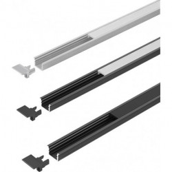 ChannelLine i2 noir foncéL2m aluminium + profil de recouvrement