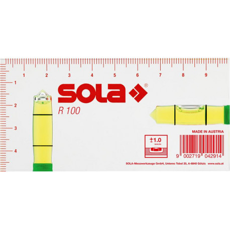 Petit niveau à bulle R100 10 cm Sola