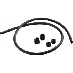 Tuyau de rechange D 8. PVC avec 2 écrous d'accouplementt longueur 1.3&nbsp;m noir MES 