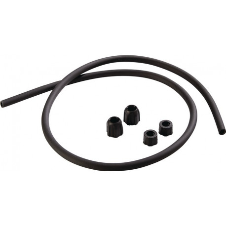 Tuyau de rechange D 8. PVC avec 2 écrous d'accouplementt longueur 1.3&nbsp;m noir MES 