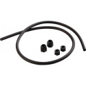 Tuyau de rechange D 8. PVC avec 2 écrous d'accouplementt longueur 1.3&nbsp;m noir MES 