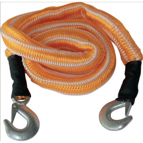 Câble de remorquage pour voitures Super Stretch 2&nbsp;800&nbsp;kg polypropylène crochet/c 