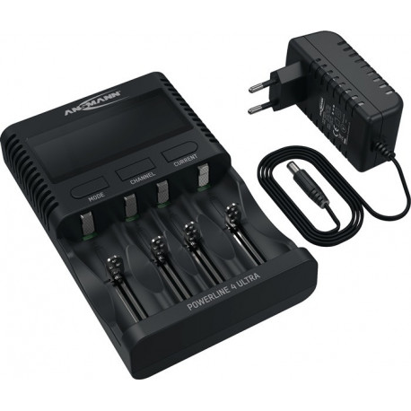 Chargeur universel UBC-Powerline4Ultra-EU-cb avec bloc d'alimentation 1.2&nbsp;V NiMH 