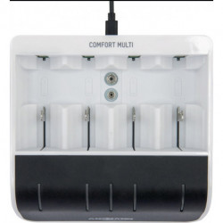 Chargeur rapide NiBC-ComfortMulti-USB-cb avec entrée USB 1.2&nbsp;V NiMH ANSMANN 