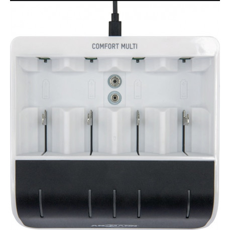 Chargeur rapide NiBC-ComfortMulti-USB-cb avec entrée USB 1.2&nbsp;V NiMH ANSMANN 