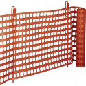Clôture de sécurité Thermoplast longueur 50&nbsp;m hauteur 1&nbsp;m orange trafic 6&nbsp;kg WEM 