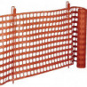 Clôture de sécurité Thermoplast longueur 50&nbsp;m hauteur 1&nbsp;m orange trafic 6&nbsp;kg WEM 