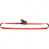 Sangle d'amarrage DIN EN 12195-2 longueur 4 m largeur 25 mm avec rochet LC U 700 daN