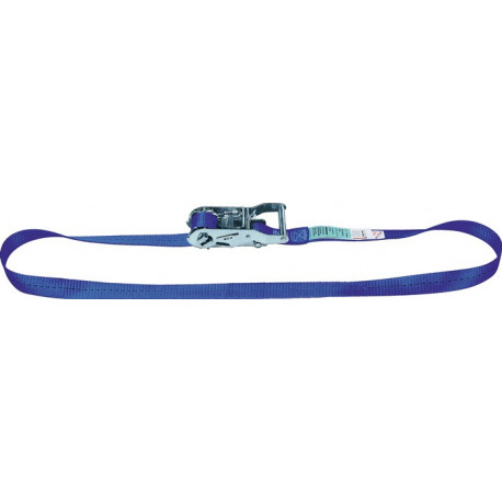Sangle d'amarrage DIN EN 12195-2 longueur 6 m largeur 25 mm avec rochet LC U 1000 daN