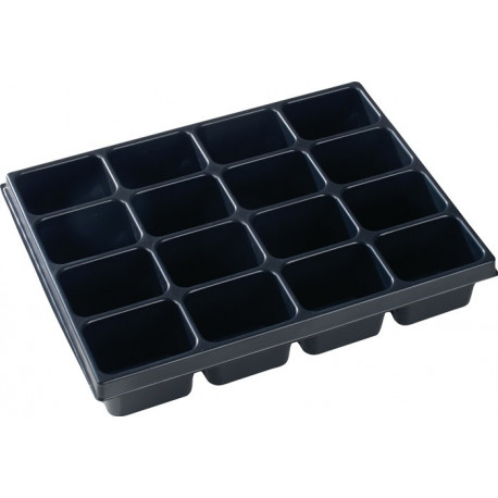 Insert pour petites pièces i-BOXX® iB 72 l349xP265xH63mm polystyrène avec 16 cuv 