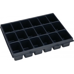 Insert pour petites pièces i-BOXX® iB 72 l349xP265xH63mm polystyrène avec 18 cuv 