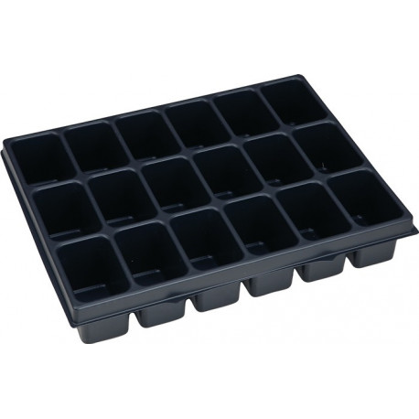 Insert pour petites pièces i-BOXX® iB 72 l349xP265xH63mm polystyrène avec 18 cuv 