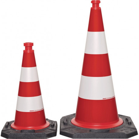 Cône de signalisation TL hauteur 500&nbsp;mm testé par BAST. 2 bandes poids 3.20&nbsp;kg. 
