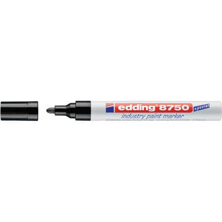 Marqueur à encre industriel 8750 noir graduation 2-4&nbsp;mm pointe ronde EDDING (Par 10)