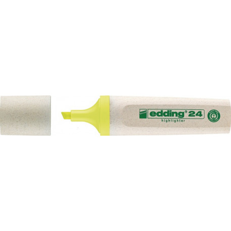 Surligneur 24 EcoLine jaune graduation 2-5&nbsp;mm pointe biseautée EDDING (Par 10)