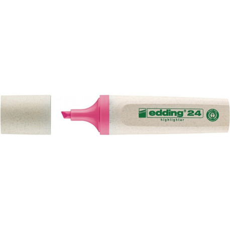 Surligneur 24 EcoLine rose graduation 2-5&nbsp;mm pointe biseautée EDDING (Par 10)